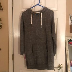 Grey sweatshirt dress